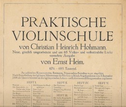 Vaters  "Praktische Violinschule," für den Laien ein Buch mit mindestens "sieben Siegeln" auf 188 dicht bedruckten Notenseiten (Archivbild J. Vossen)