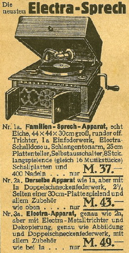 Werbung in einem Kalenderbuch aus dem Jahr 1930